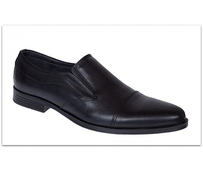 Pantofi barbati, eleganti, piele naturala, negru - LGKR87N