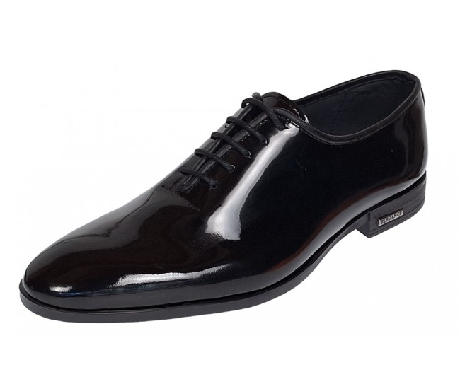 Oferat Pantofi barbati negri lacuiti eleganti din piele naturala LGKR98NL