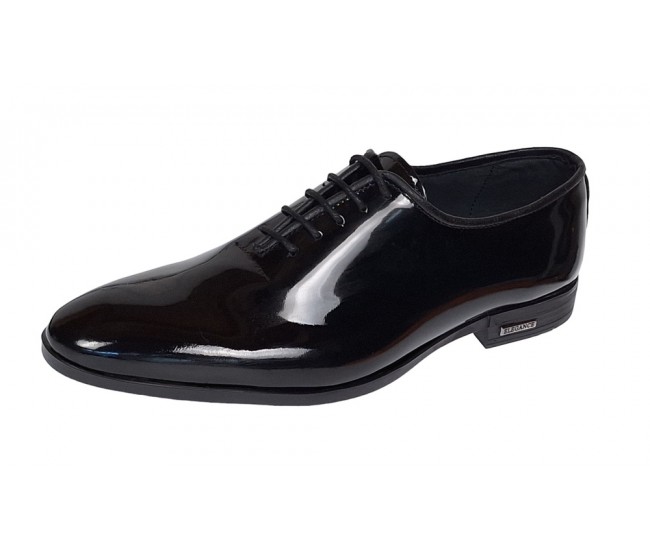 Oferat Pantofi barbati negri lacuiti eleganti din piele naturala LGKR98NL