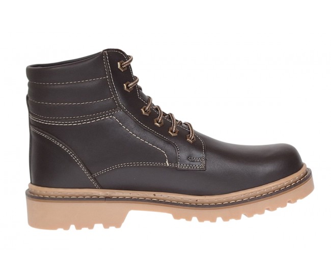 Oferta marimea 39 Bocanci barbati din piele naturala imblaniti model iarna Maro LK9