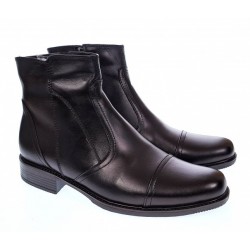 Oferta marimea 39, 41 - Ghete barbati imblanite, casual, elegante, din piele naturala, cu fermoar, ROUGE - LGMODN
