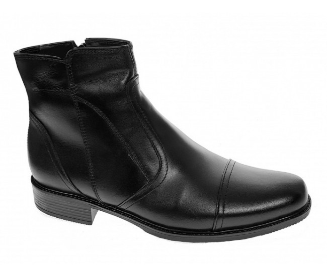 Oferta marimea 39, 41 - Ghete barbati imblanite, casual, elegante, din piele naturala, cu fermoar, ROUGE - LGMODN