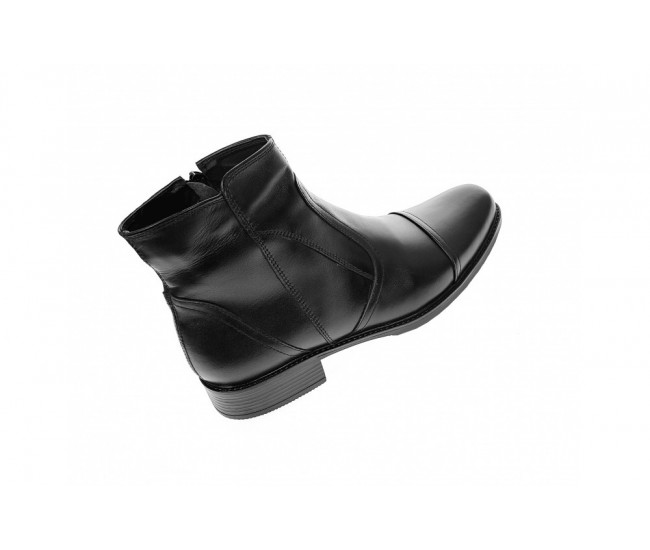 Oferta marimea 39, 41 - Ghete barbati imblanite, casual, elegante, din piele naturala, cu fermoar, ROUGE - LGMODN