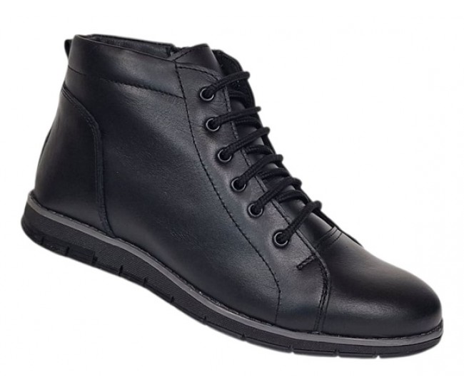 Oferta Marimea 38 Ghete barbatesti casual din piele naturala cun siret si fermoar LGS2021SIRN