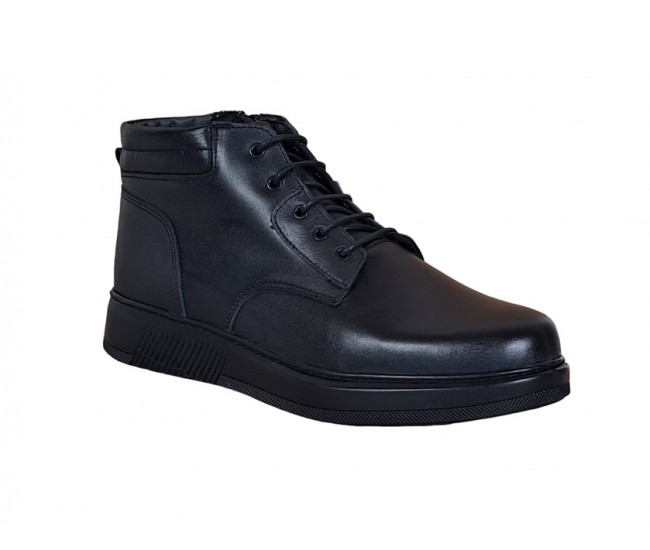 Oferta Marimea 43 Ghete barbati din piele naturala imblanite culoare neagra LGSSPORT23N