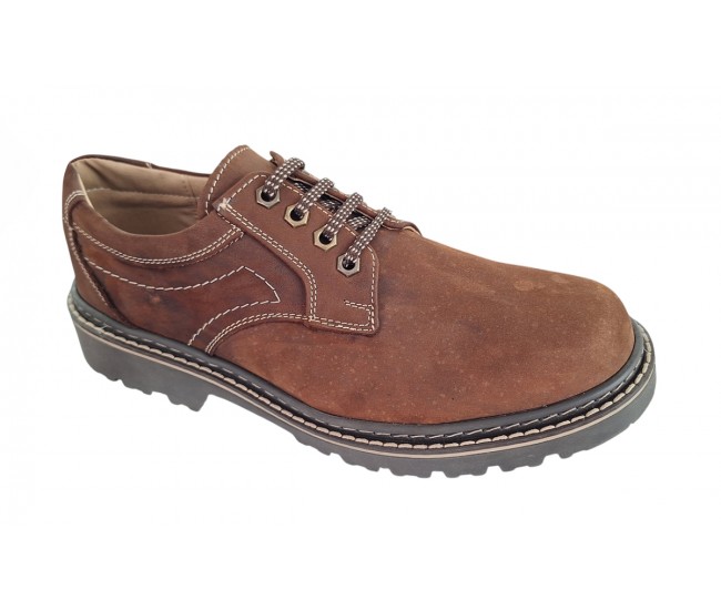 Marimea 41 Pantofi barbati din piele naturala maro bufu - Pantofi cu defect/ Probati - LMARK3MBF2