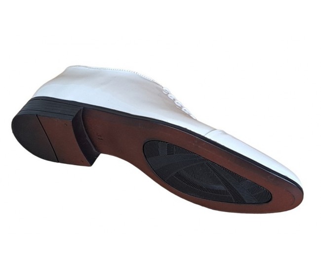 Oferta marimea 41 Pantofi barbati eleganti de ceremonie piele naturala Alb Lac LMOD1ALAC