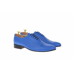 OFERTA marimea 39, 40, 42, 43 - Pantofi barbati office, eleganti din piele naturala ENZO BLUE, LMOD1BLU