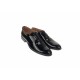 Oferta marimea 41 -Pantofi  barbati eleganti negri din piele naturala lacuita - LMOD1NLAC