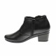 OFERTA marimea 38, 39, 41! Botine dama negre din piele naturala, cu fermoar, LMVS18BT