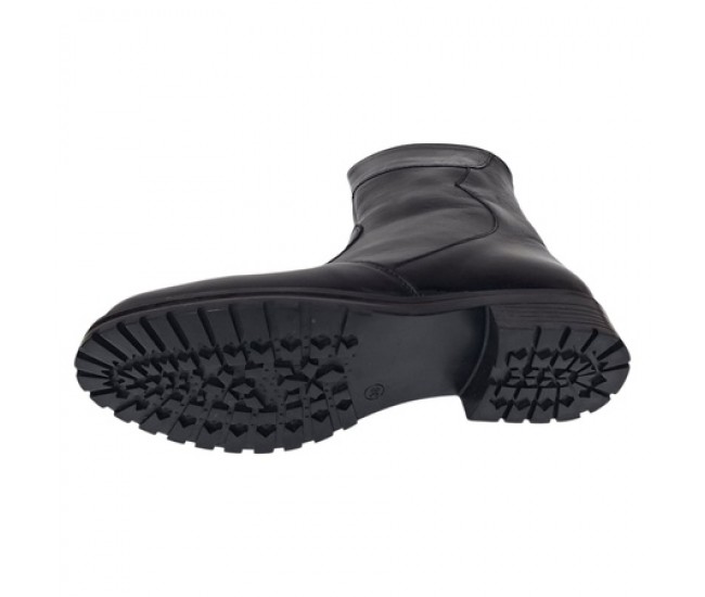 Oferta 38 Ghete dama din piele naturala cu fermoar negre imblanite LMVS21NL