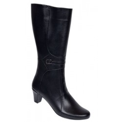 Oferta marimea 37 Cizme lungi dama din piele naturala, cu fermoar imblanite LMVS33