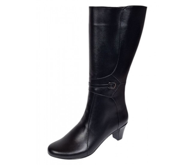 Oferta marimea 37 Cizme lungi dama din piele naturala, cu fermoar imblanite LMVS33