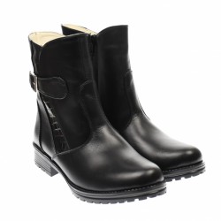 Ghete dama clasice din piele naturala, cu fermoar, negre, IMBLANITE - OFERTA MARIMEA 39,   41LMVS51CR