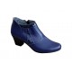 Oferta marimea 39 - Ghetute dama din piele naturala, cu fermoar, bleumarin - LMVS5BL