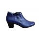 Oferta marimea 39 - Ghetute dama din piele naturala, cu fermoar, bleumarin - LMVS5BL
