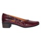 Marimea 40 Pantofi dama din piele naturala Croco Lac Bordeaux - LMVSP1CRV