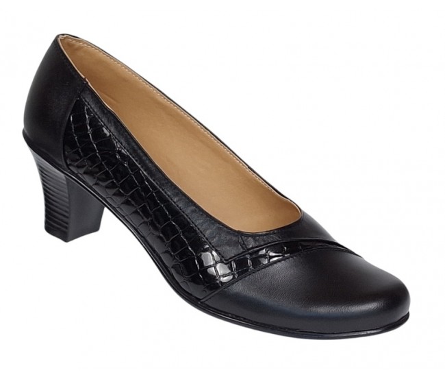 Marimea 40 Pantofi dama eleganti din piele naturala Negru MVSP26NCR