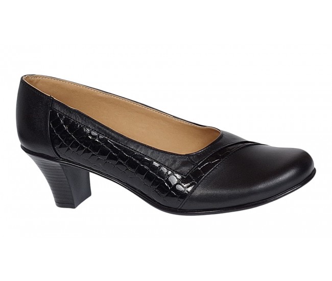 Marimea 40 Pantofi dama eleganti din piele naturala Negru MVSP26NCR
