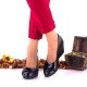 Oferta marimea 39, 40-  Pantofi dama, casual, din piele naturala cu platforme de 6cm LNA115NPSL