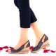 Oferta marimea 38 -  Sandale dama, color-vitralii din piele naturala toc 7cm - LNA117