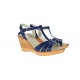 Oferta sandale dama bleumarin din piele naturala, bleumarin inchis - LNA134BLM