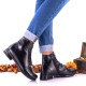 Oferta marimea 40 - Botine dama negre din piele naturala - LNA160NP