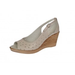 Oferta 39 Sandale dama crem din piele naturala - LNA177CREM