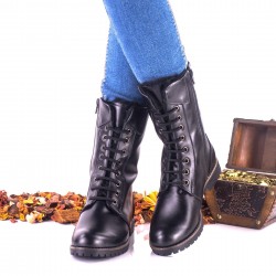 Oferta Ghete dama marimea 39, negre, din piele naturala, cu siret si fermoar lateral, IMBLANITE - LNA244NP Oferta Ghete dama marimea 39, negre, din piele naturala, cu siret si fermoar lateral, IMBLANITE - LNA244NP
