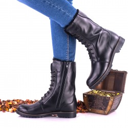 Oferta Ghete dama marimea 39, negre, din piele naturala, cu siret si fermoar lateral, IMBLANITE - LNA244NP Oferta Ghete dama marimea 39, negre, din piele naturala, cu siret si fermoar lateral, IMBLANITE - LNA244NP