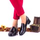 Oferta  marimea 38, 41 - Pantofi dama, casual, negri din piele naturala, foarte comozi, toc 3cm  - LNA44NP