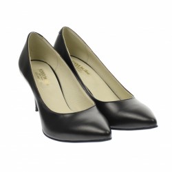 OFERTA MARIMEA  38   - Pantofi stiletto dama, negri, din piele naturala box , toc 8 cm - LNA63N OFERTA MARIMEA  38   - Pantofi stiletto dama, negri, din piele naturala box , toc 8 cm - LNA63N