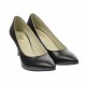OFERTA MARIMEA  38   - Pantofi stiletto dama, negri, din piele naturala box , toc 8 cm - LNA63N