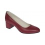 Marimea 37 Pantofi eleganti dama din piele naturala box, toc 5 cm - LNA73GRENA