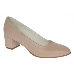 Pantofi eleganti dama din piele naturala Nude Box, toc 5 cm - Marimea 39 Pantofi eleganti dama din piele naturala Nude Box, toc 5 cm - Marimea 39