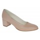 Pantofi eleganti dama din piele naturala Nude Box, toc 5 cm - Marimea 39