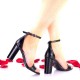 Oferta marimea 38 - Sandale dama elegante din piele naturala toc 8cm - LNAA54NP