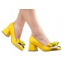 Marimea 36, 42 Pantofi dama eleganti din piele naturala LNAB1 Galben