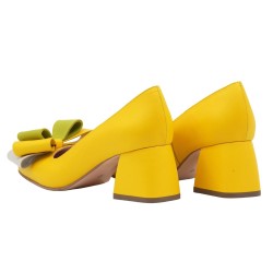 Marimea 36, 42 Pantofi dama eleganti din piele naturala LNAB1 Galben