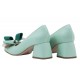 Marime 38 Pantofi dama office eleganti din piele naturala verde menta - LNAB1MENTA