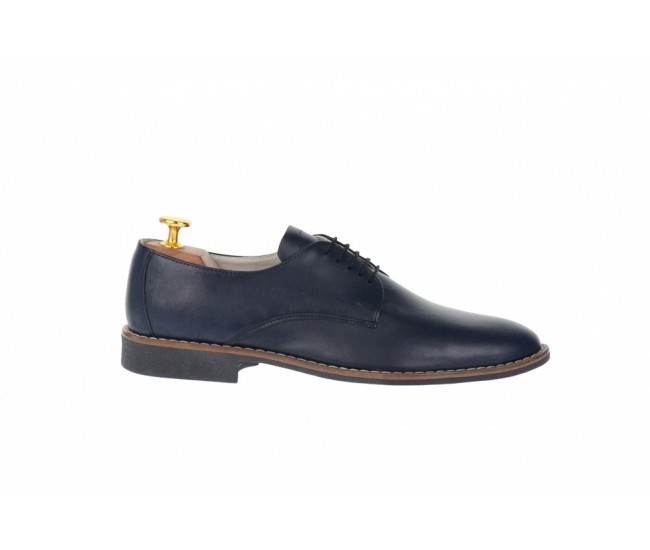 Oferta marimea 37, 39, 41, Pantofi barbati casual, eleganti din piele naturala bleumarin inchis, LNIC184BLBOX