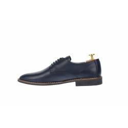 Oferta marimea 37, 39, 41, Pantofi barbati casual, eleganti din piele naturala bleumarin inchis, LNIC184BLBOX
