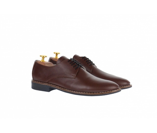 Oferta marimea 39, 40, 42 - Pantofi barbati, casual din piele naturala maro -  LNIC184MBOX