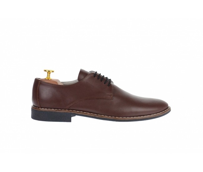 Oferta marimea 39, 40, 42 - Pantofi barbati, casual din piele naturala maro -  LNIC184MBOX