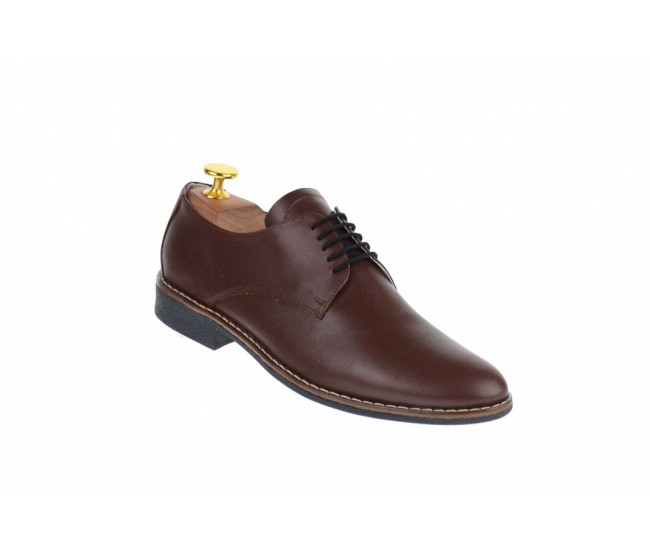 Oferta marimea 39, 40, 42 - Pantofi barbati, casual din piele naturala maro -  LNIC184MBOX