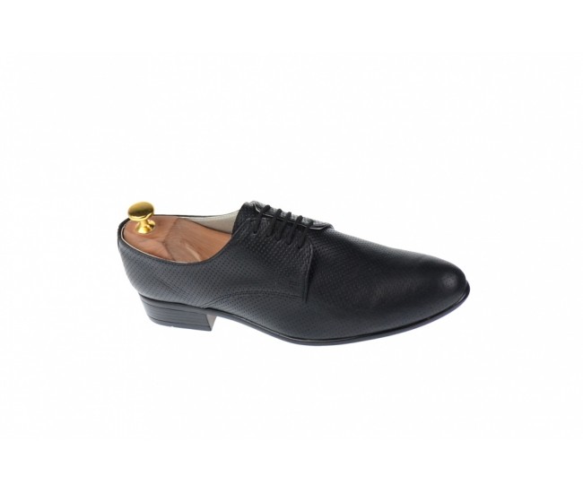 Oferta marimea 40, 44 - Pantofi barbati office, eleganti din piele naturala de culoare neagra , COD PRODUS -  NIC211SIRNP