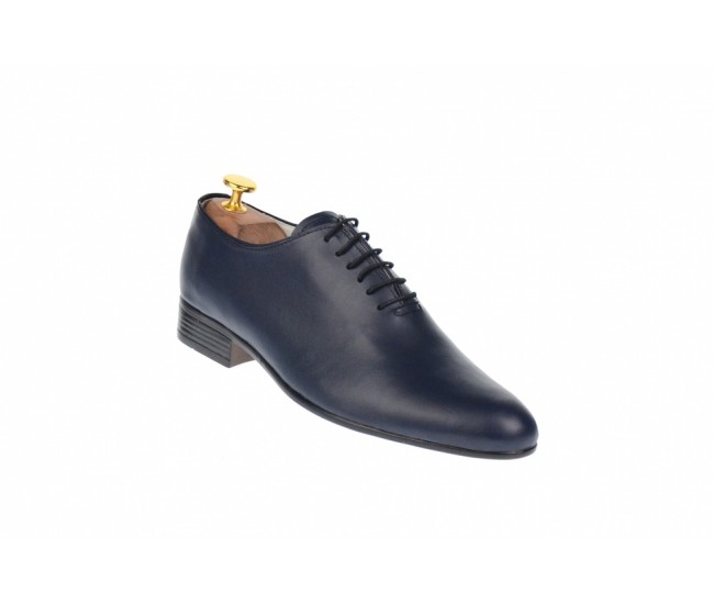 Oferta marimea 40- Pantofi barbati eleganti din piele naturala de culoare bleumarin inchis LNIC5BLMBOX