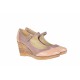 Oferta marimea 36 -  Pantofi dama, model casual, din piele naturala in combinatie cu piele lac,  BEJ - LP104BEJBEJ