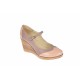 Oferta marimea 36 -  Pantofi dama, model casual, din piele naturala in combinatie cu piele lac,  BEJ - LP104BEJBEJ