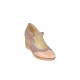 Oferta marimea 36 -  Pantofi dama, model casual, din piele naturala in combinatie cu piele lac,  BEJ - LP104BEJBEJ